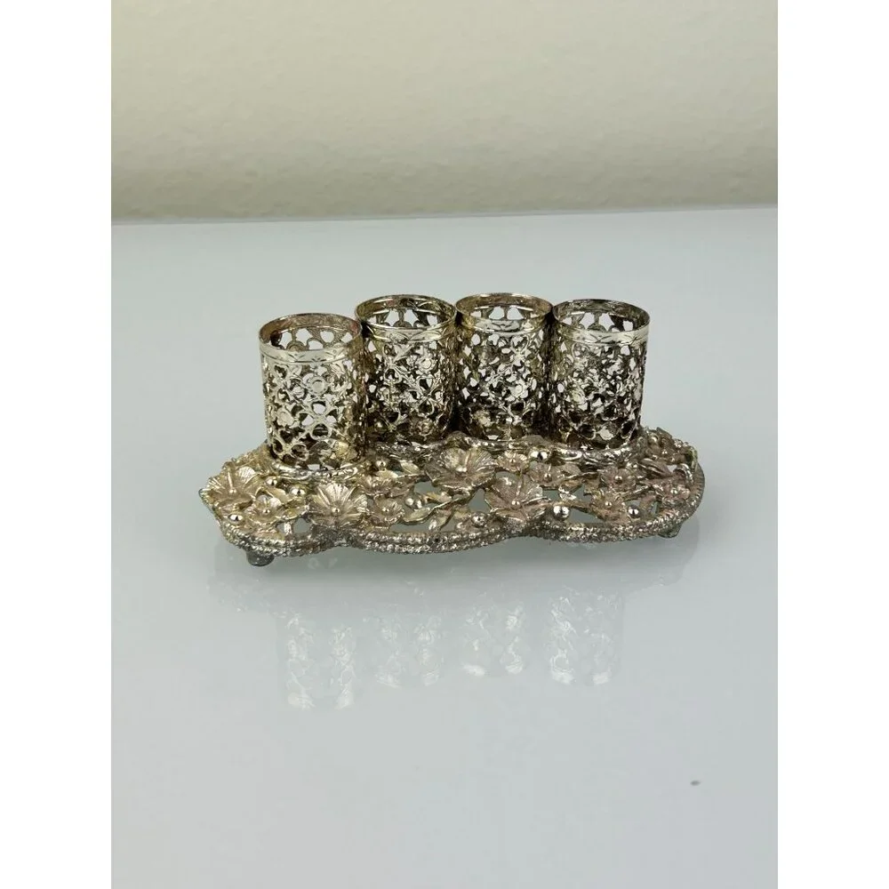 VTG Sam Fink Lipstick Holder Vanity Gold Hollywood Regency 1950s Ormolu Metal